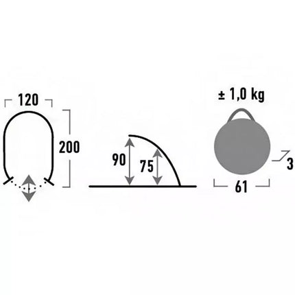 High Peak Calvia 10124 Paplūdimio Palapinė
