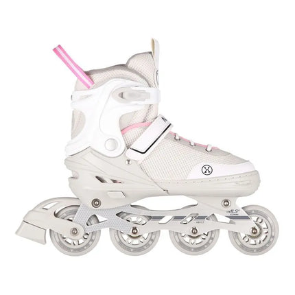 NH18188A 2in1 GREY-PINK SIZE S(29-33) ROLLER SKATING WITH HOCKEY SLIDE NILS EXTREME