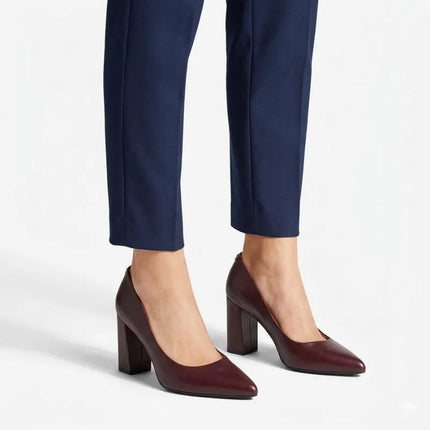 Burgundy suede pointed toe pumps Sergio Leone PB216