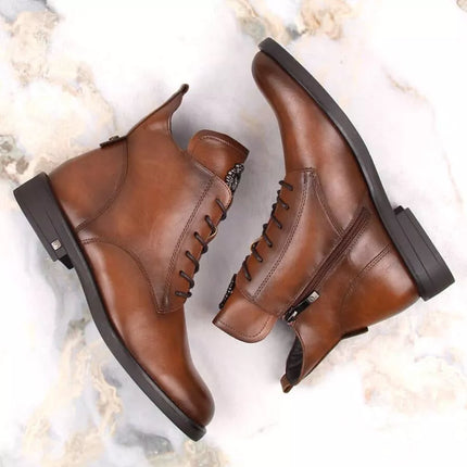 „Potocki W WOL171C“ raišteliai ir užtrauktukas, aulinukai, rudi