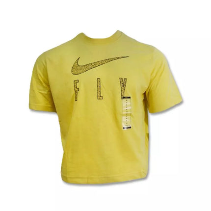 Nike Dri-FIT Swoosh Fly Laisvi marškinėliai moterims Lemon Wash - DV2373-753