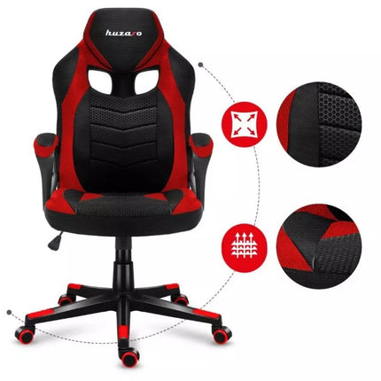 Huzaro FORCE 2.5 Raudona Mesh žaidimų kėdė