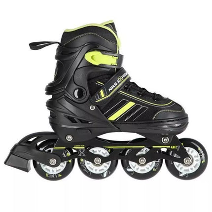 NILS EXTREME NH18191 2IN1 ROLLER SKATES BLACK-LIME SIZE M (34-38) WITH REPLACEABLE HOCKEY BLADE