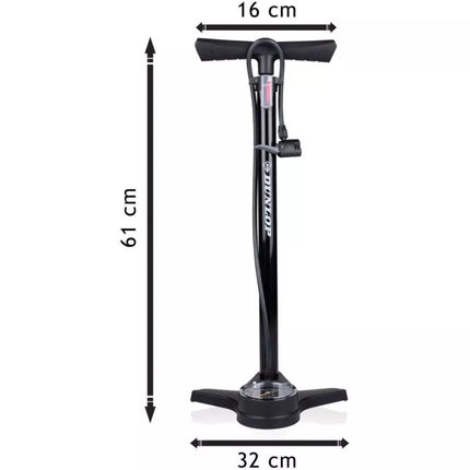 DUNLOP WORKSHOP/BICYCLE PUMP 174Psi WITH MANOMETER