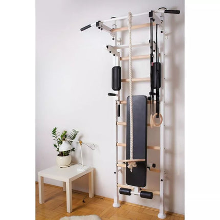 GYMNASTIC LADDER, HAND BAR, BENCH, CHILDREN'S ACCESSORIES, WHITE MAT BENCHK 414