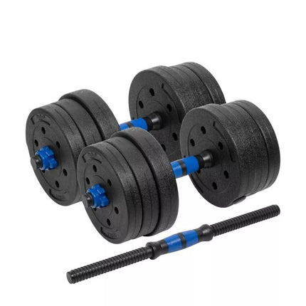 Bituminiai reguliuojami hanteliai su jungtimi 2x10kg REBEL ACTIVE