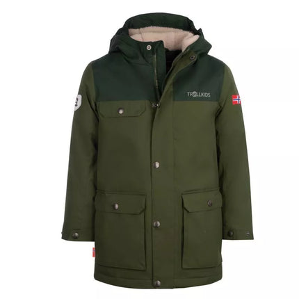 Trollkids Kids Gudvangen Jacket waterproof children's winter jacket green (354-322)