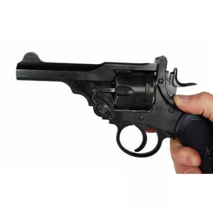 WEBLEY MKVI .455 Policijos revolveriui, kal. 5,5 mm, Diabolo šratai, 6 šūvių dėtuvė, 4" vamzdis, CO2 Battlefield Ekp do17J