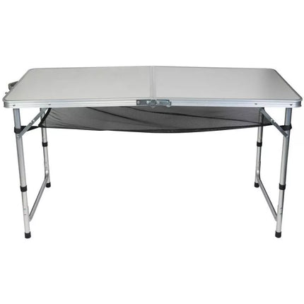 FOLDABLE CAMPING TABLE 120x60x70/62/55CM 4 CHAIRS AND SHELF