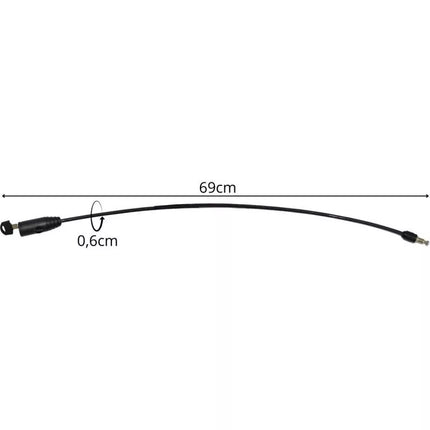 Juodas dviračio užraktas su raktu 0.6x65CM XQMAX