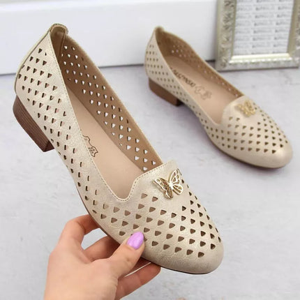 Ažūriniai batai M.Daszyński W SAN35 auksiniai