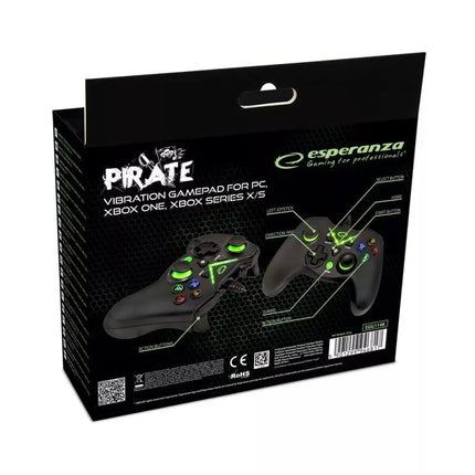 ESPERANZA Valdiklis PC/XBOX ONE/XBOX SERIES X/S USB PIRATE EGG114K