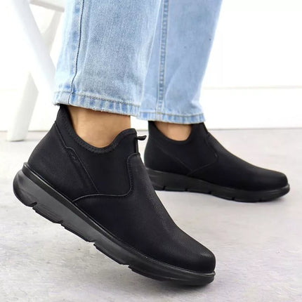 Women's low black ankle boots Potocki 25-90356