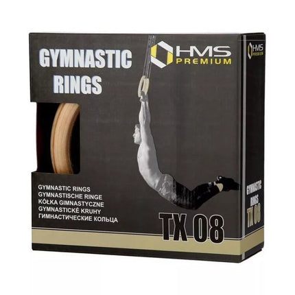 Mediniai gimnastikos žiedai su matavimo juosta HMS TX08