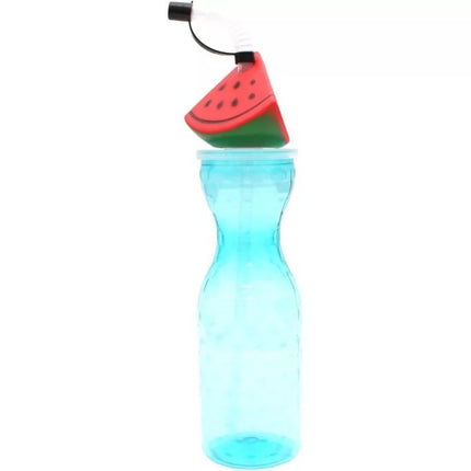 EXCELLENT HOUSEWARE 500ML BLUE SPORTS BOTTLE WITH STRAW
