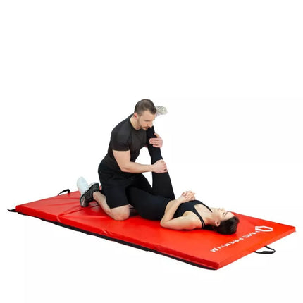 Folding gymnastic mattress red 2400x1200x50mm HMS MGS01