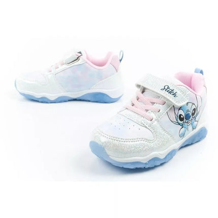 Leomil children's sports shoes sneakers Stitch light with velcro LED blue