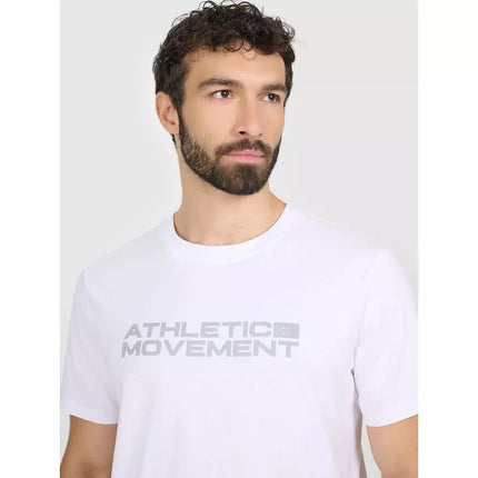 Men's regular printed T-shirt 4F 4FRAW25TTSHM3384-10S