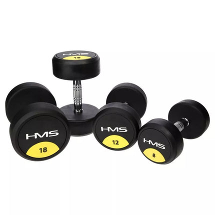Gumuotas hantelis 22.5kg HMS HG PRO 22.5