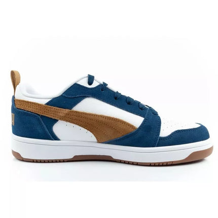 Puma Rebound v6 men's sports sneakers fashionable comfortable white navy brown