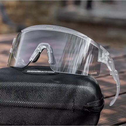 Rockbros Photochromic Cycling Glasses with UV Protection and Corrective Insert - White