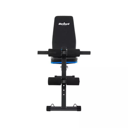 Inclined training bench with leg locks and rubber bands REBEL ACTIVE RBA-2003