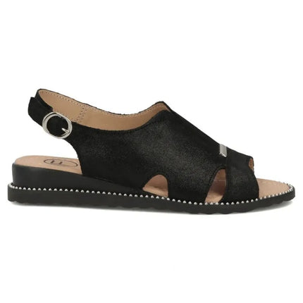 Women's black leather sandals Filippo DS4470