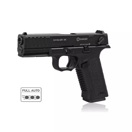 Pistoletas su šratukais KWC RANGER GL18, pilnai automatinis, su atatranka, 4.5 mm, 18 šūvių
