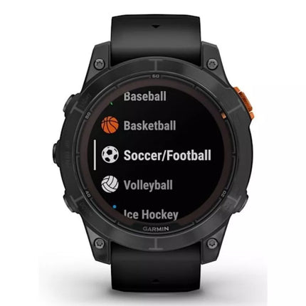 Garmin Fenix 7 Pro Saulės energijos varoma versija, skaidri pilka / juodu dirželiu, sportinis laikrodis