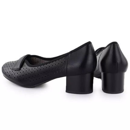 Women's openwork black pumps Jezzi 233-12