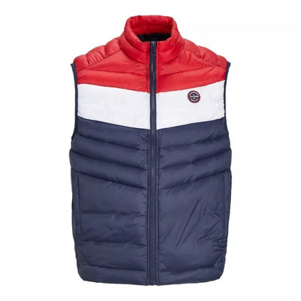 Jack&Jones Jjespring Kūno šildytuvas Apykaklė Noos M 12258457NavyBlazerBALTA/TRUEREDBLOC