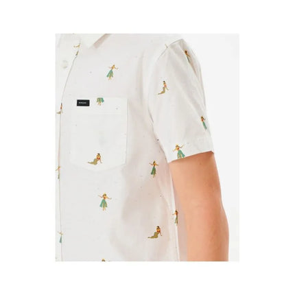 RIP CURL Hula Breach marškiniai berniukams, balti