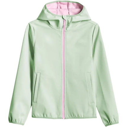 Mergaitiška softshell striukė 4F F478 mėtų spalvos 4FJWSS26TSOFF478 47S