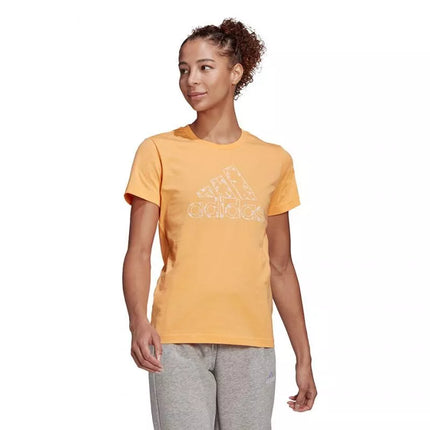 Adidas marškinėliai su gėlėtu grafiniu raštu GL1030 moterims