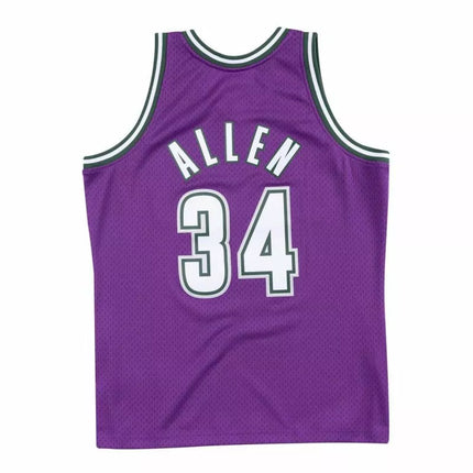 Mitchell & Ness Swingman Džersis NBA Milwaukee Bucks Ray Allen - SMJYAC18014-MBUPURP00RAL