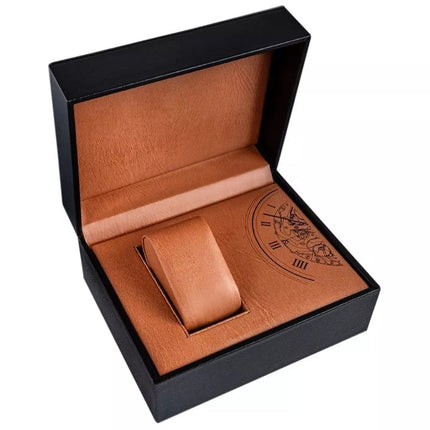 Medinė raudonmedžio dėžutė laikrodžiams PREMIUM PDR-4