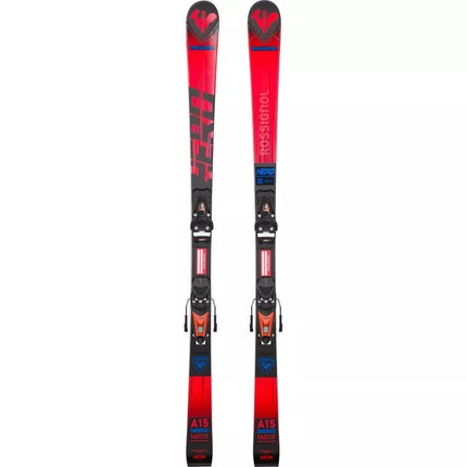 ROSSIGNOL HERO Athlete GS PRO (R21) skis + LOOK NX7 GW B73 bindings Black Hot Red
