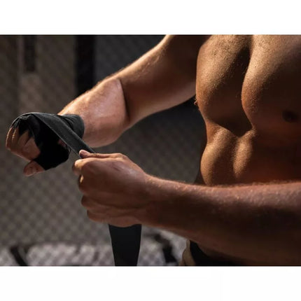 Cotton Boxing Wraps - 4 Meters | Black