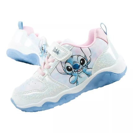 Leomil vaikiški sportiniai kedai su lipukais ir LED švieselėmis, mėlyni, Stitch