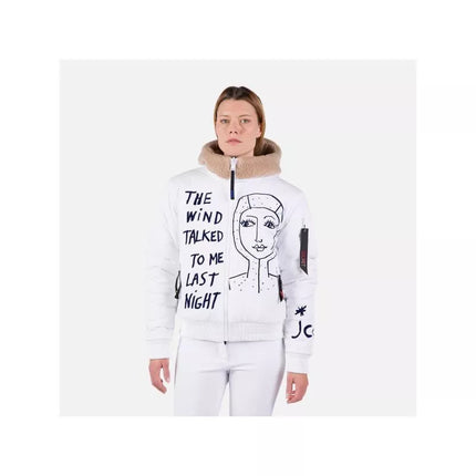 Rossignol W Yety Fleece bomber striukė balta