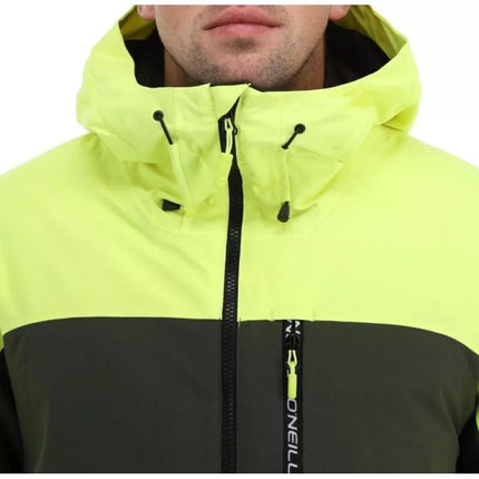 O'neill Men's Winter Sports Jacket Carbonite Snowboard Skis 10K Green Black