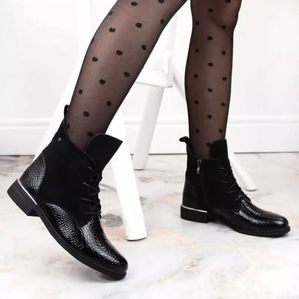 Filippo W PAW476 juodos lakuotos odos aulinukai su pašiltinimu