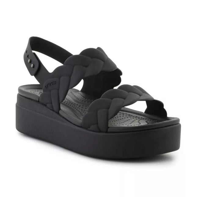 "Crocs Brooklyn Woven Low Wedge W" 209977-060 sandalai