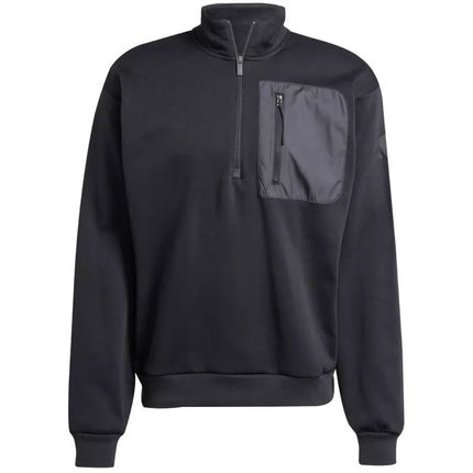 Men's adidas City Escape Fleece Half-Zip GD Sweatshirt Black JF3290