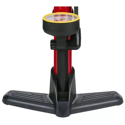 DUNLOP DIRBTUVIŲ DVIRAČIO POMPA 230 PSI (16 Bar) SU MANOMETRU RAUDONA