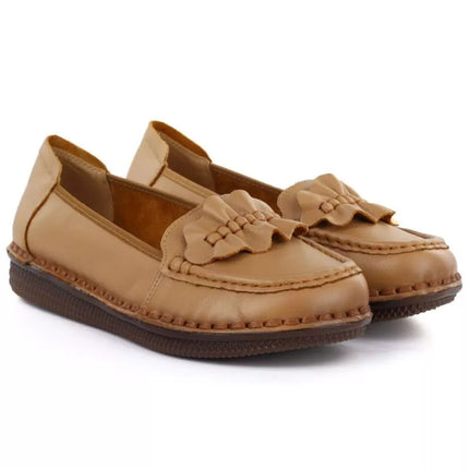 Moteriški odiniai loaferiai camel Artiker 58C1504