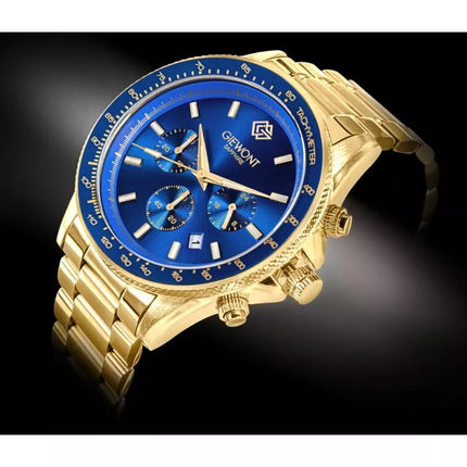 Men's Watch Giewont Chronograph Sapphire Gold Blue GW3520-B5