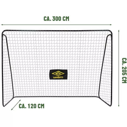 Futbolo vartai su tinklu 300x205x120CM UMBRO