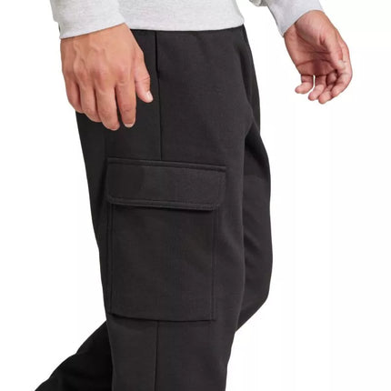 Men's adidas Essentials Feelcozy Fleece Cargo Pants Black JE3820