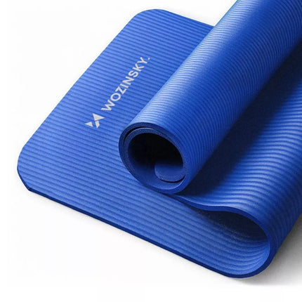 Wozinsky mankštos kilimėlis 181 x 63 x 0,9 cm storio, joga ir gimnastikos kilimėlis, mėlynas